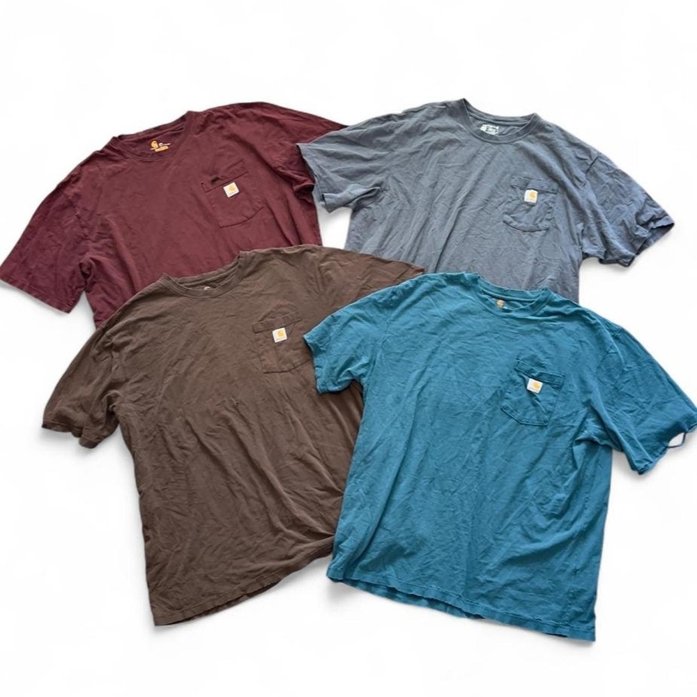 Distressed Carhartt Pocket Tee Bundle Men's 2X Thrashed Workwear Grunge
